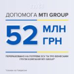 52 млн грн – допомога  MTI Group українським воїнам